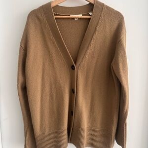 Camel Brown Button-Up Cardigan